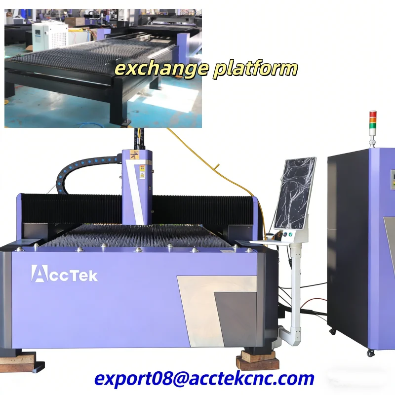 Fiber Laser Cutter Gantry Automatic Steel Iron Aluminum Hardware Products With Exchanging Platform CNC Aluminum Laser Engraving