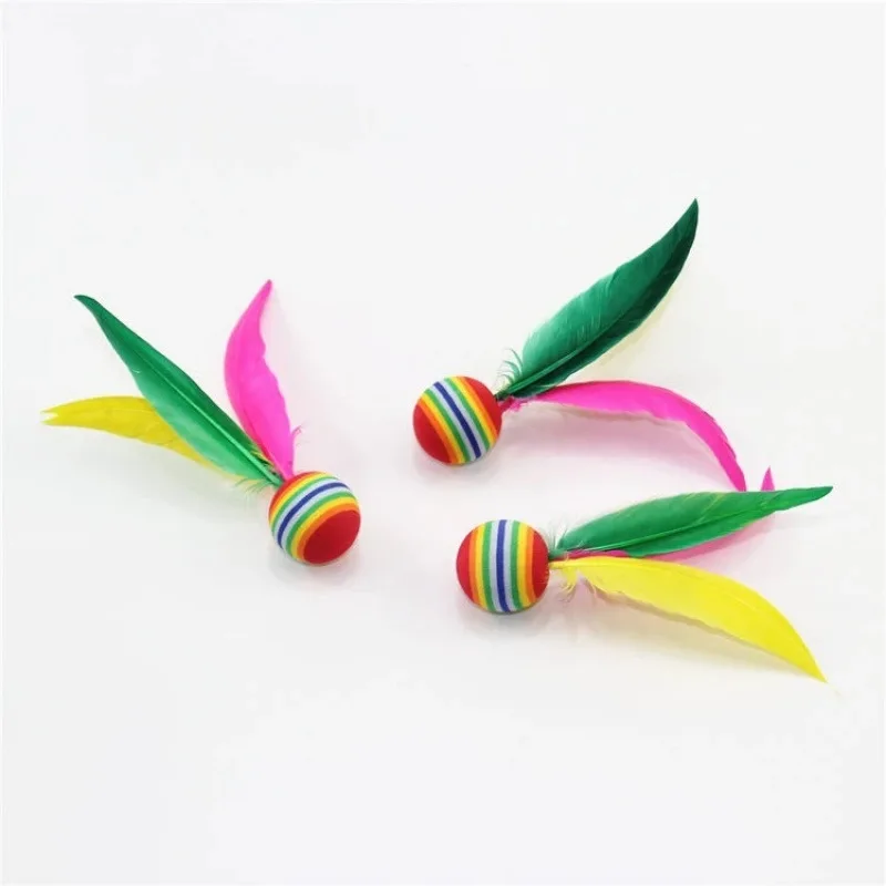 الجاز في الهواء الطلق كرة الريشة مجموعة الأطفال المطاط الريشة ريشة الريشة الشاطئ أطفال الأطفال لعبة ممارسة البدنية #2