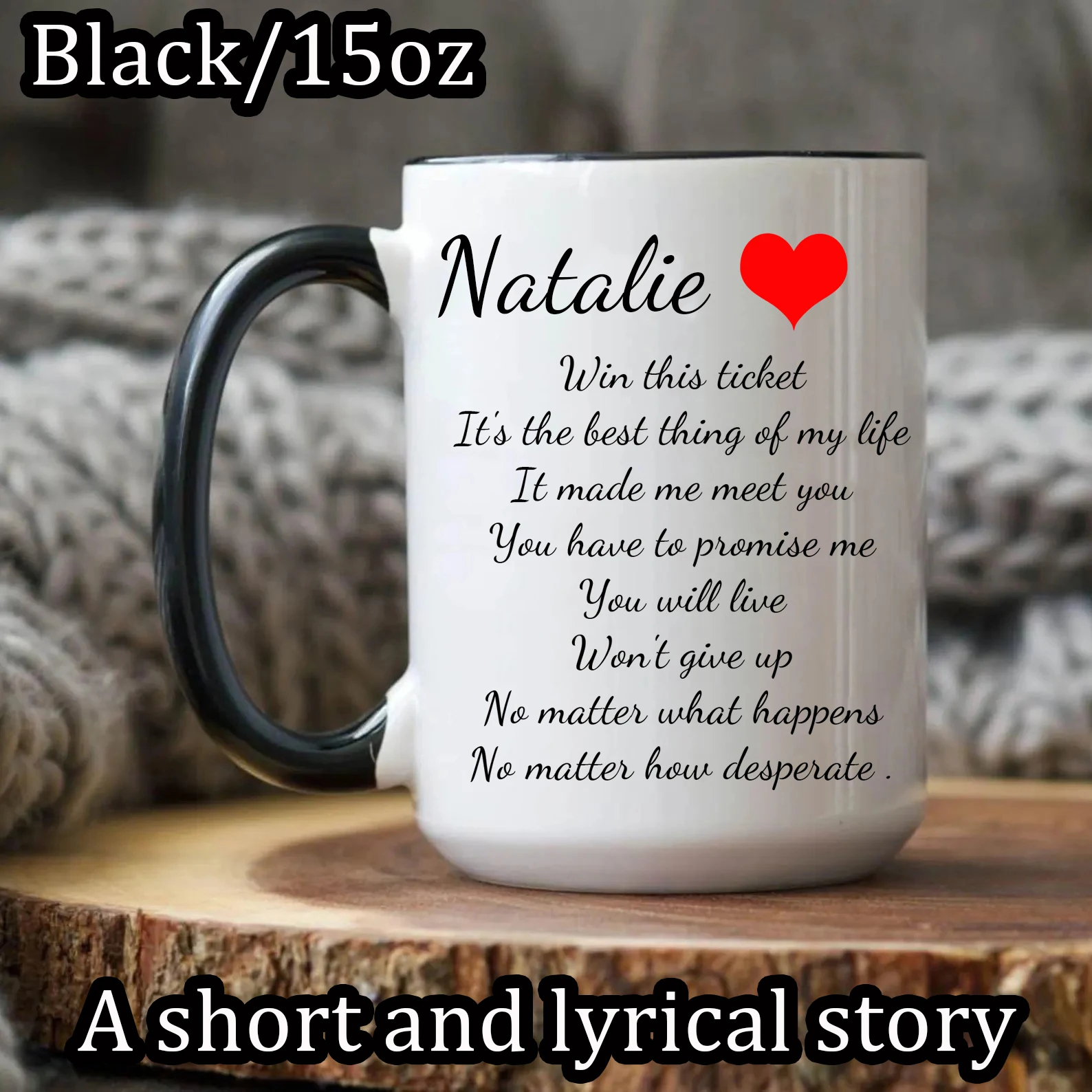 أكواب قهوة مخصصة، تصميم نص/صور غنائي شخصي، أدوات شرب إبداعية فريدة من نوعها، مناسبة لهدايا الذكرى السنوية للزفاف.