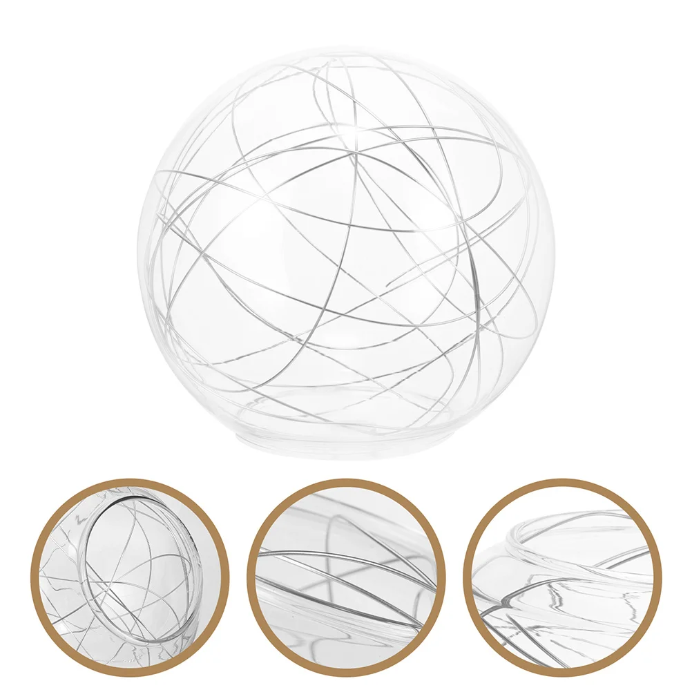 

Aluminum Wire Round Ball Ceiling Lamp Shade Gold Glass Hanging Lampshade Modern Decorative Light Shade