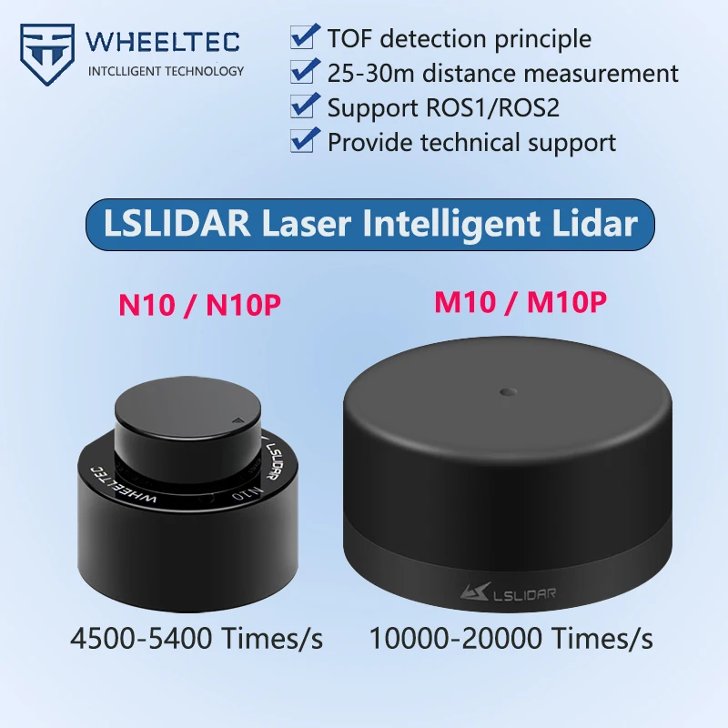 

N10/N10P LSLiDAR Интеллектуальная авторизация TOF Anti StrongLight M10/M10P Крытый Открытый Универсальный 30 м Измерение Водонепроницаемый ROS2