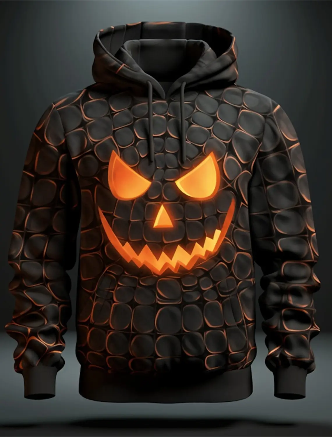 

Halloween pumpkin head Graphic Men's Hoodie Skull Print Classic Casual Couple 3D Pullover Holiday Out Hoodie Long Sleeve Top