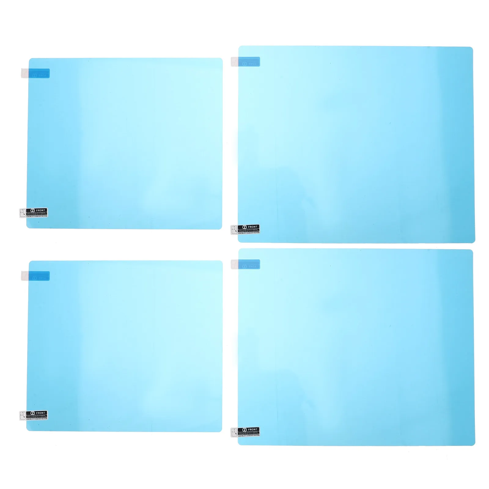 4Pcs Anti Fog Bathroom Mirror Film Shower Protective Sheet 175x200mm 240x200mm Waterproof Defogger Sticker for Home Gym Hotel