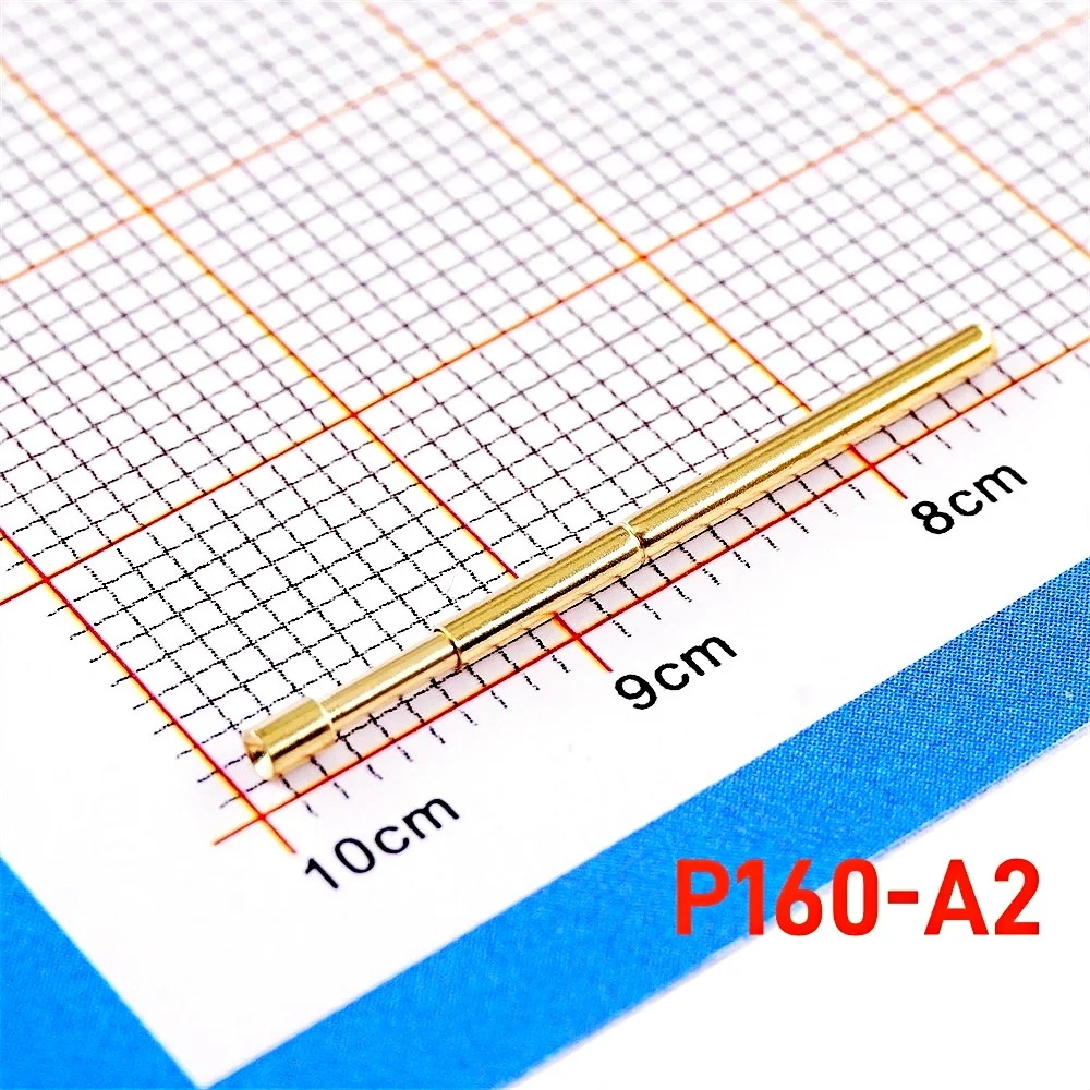 Spring Loaded PCB Test Probe P160 R160 Receptacle Series Gold Plated Printed Circuit Board Current Rated 3A Diameter 1.36mm