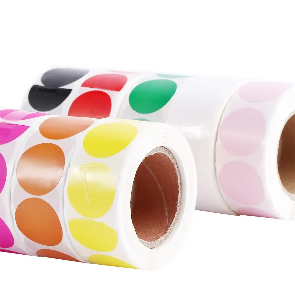 Supplies Stationery 500 Pcs /Roll Green 1 Inch Color Labels Stickers Dot Labels Stickers Chroma Label Stickers Mark stickers