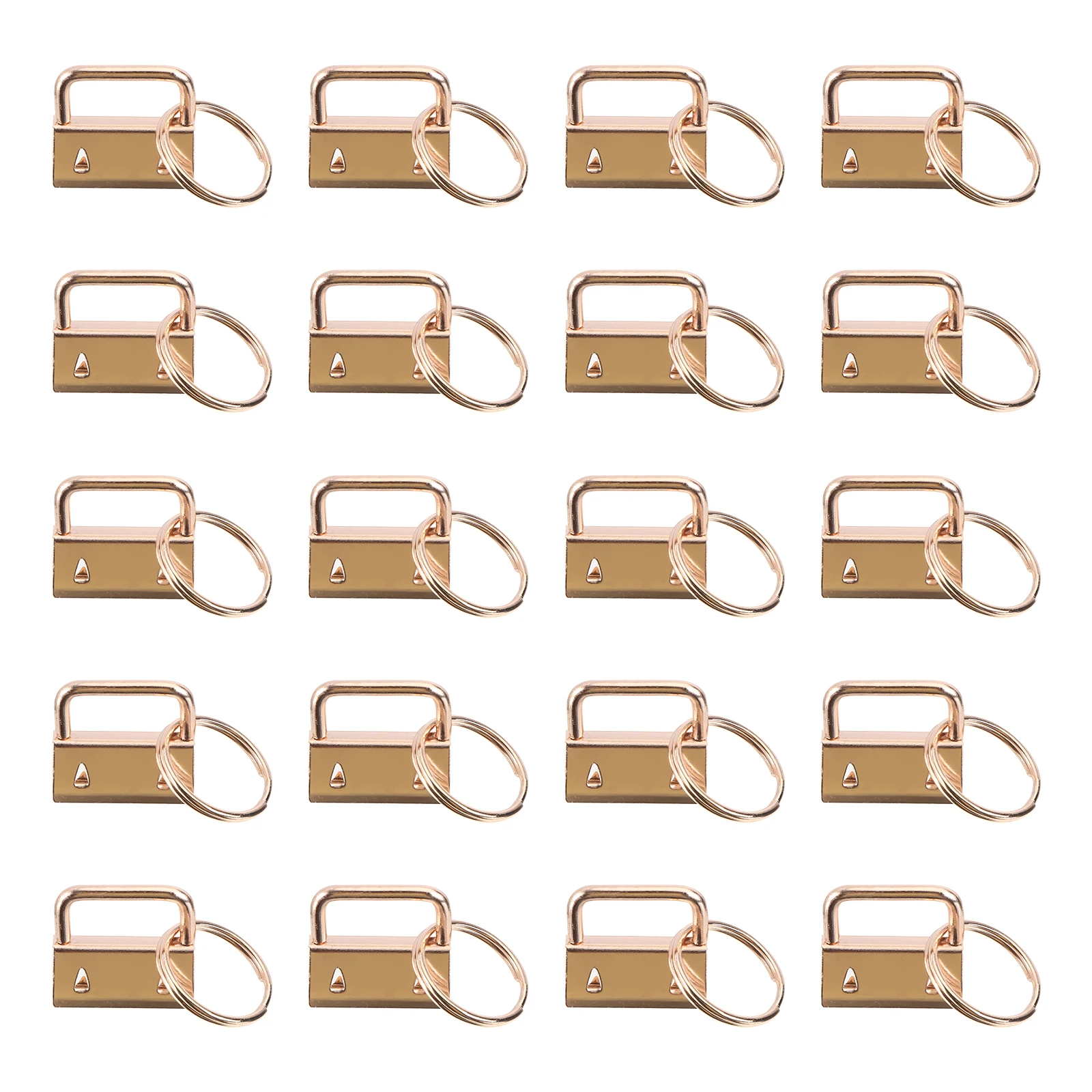 

50Pcs Diy Fabric Key Chain Fob Wristlet With Metal Golden Wristband Keychain For Lanyard Luggage Strap Accessories