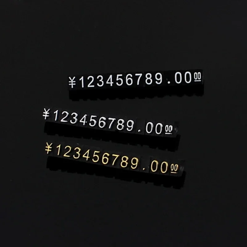 10 Pieces Combined Price Label Blocks Adjustable Number Digits Sign Tags for Watch Jewelry Wine Counter Display Stand