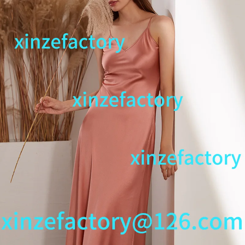 

Customization Butterfly Embroidery Silk Suspender Skirt Long