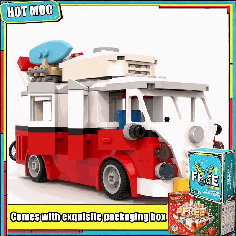 305PCS Classic Retro Camper Van Model Building Blocks Bricks Split Window Vehicle DIY Assembly Toy Kit Collection Popular Gift