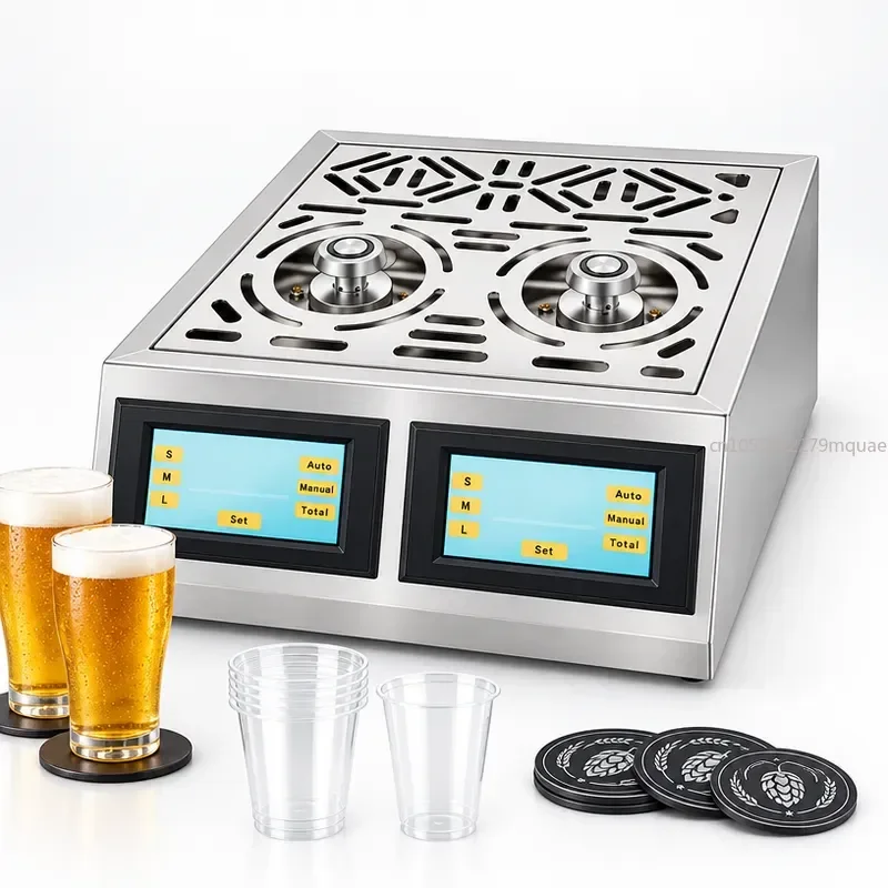 Commercial Beer Vending Machine 2 3 4 Heads Draft Dispenser Stainless Steel Bottom Pouring System For Bar Brewery Stadium