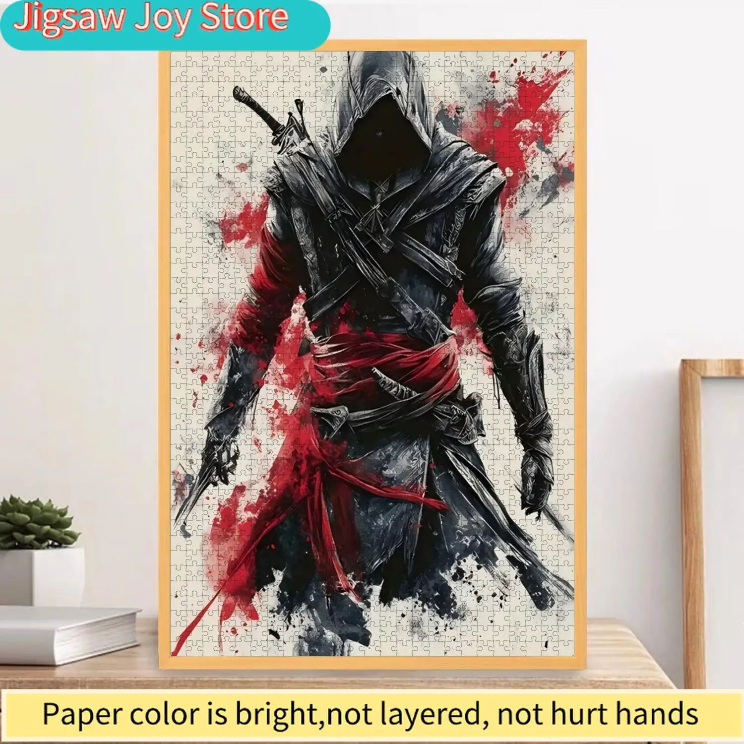 

Тематическая головоломка «Игра убийцы» для подростков — большой размер 70x50 см, с изображением арбалета и персонажей Ордена убийц, сложная семейная головоломка