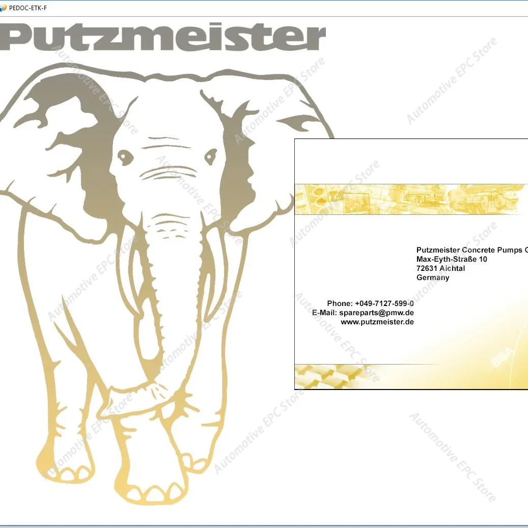 

Запчасти и документация для Putzmeister [05.2016] EPC Putz ETK