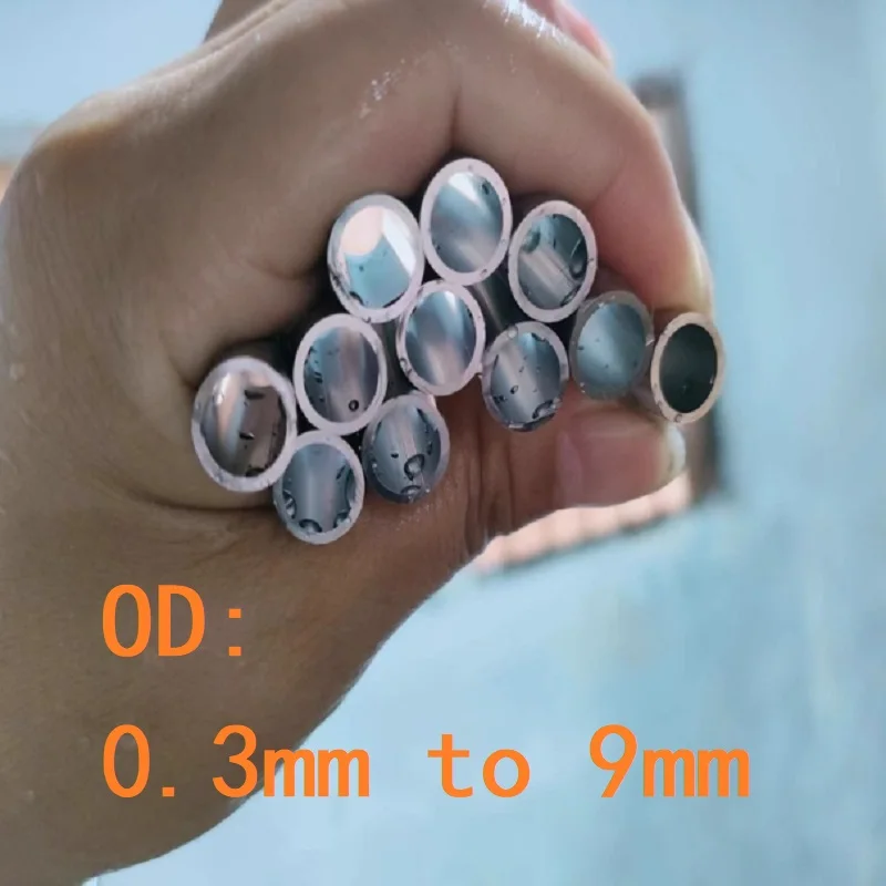 1PC 304 Stainlessy Steel Pipes OD 0.3mm to 9mm Stainless Steel Tubes Length 100mm 250mm 500mm