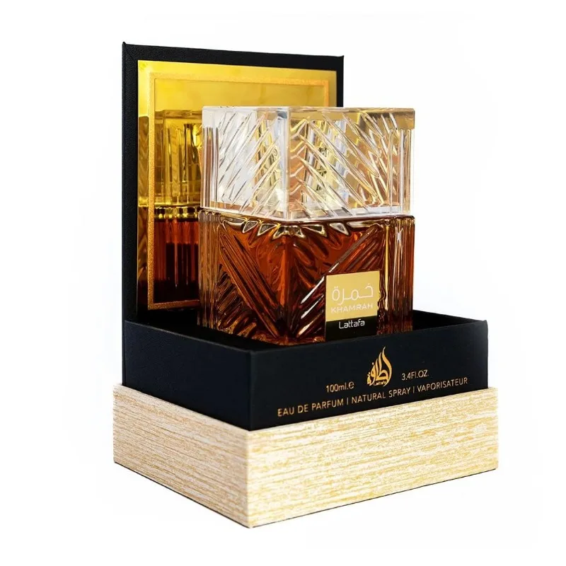 لاتافا خمرا فانيليا دافئة حارة عنبر قرفة أو دو عطر عطر طويل الأمد للجنسين 3.40 أونصة / 100 مل
