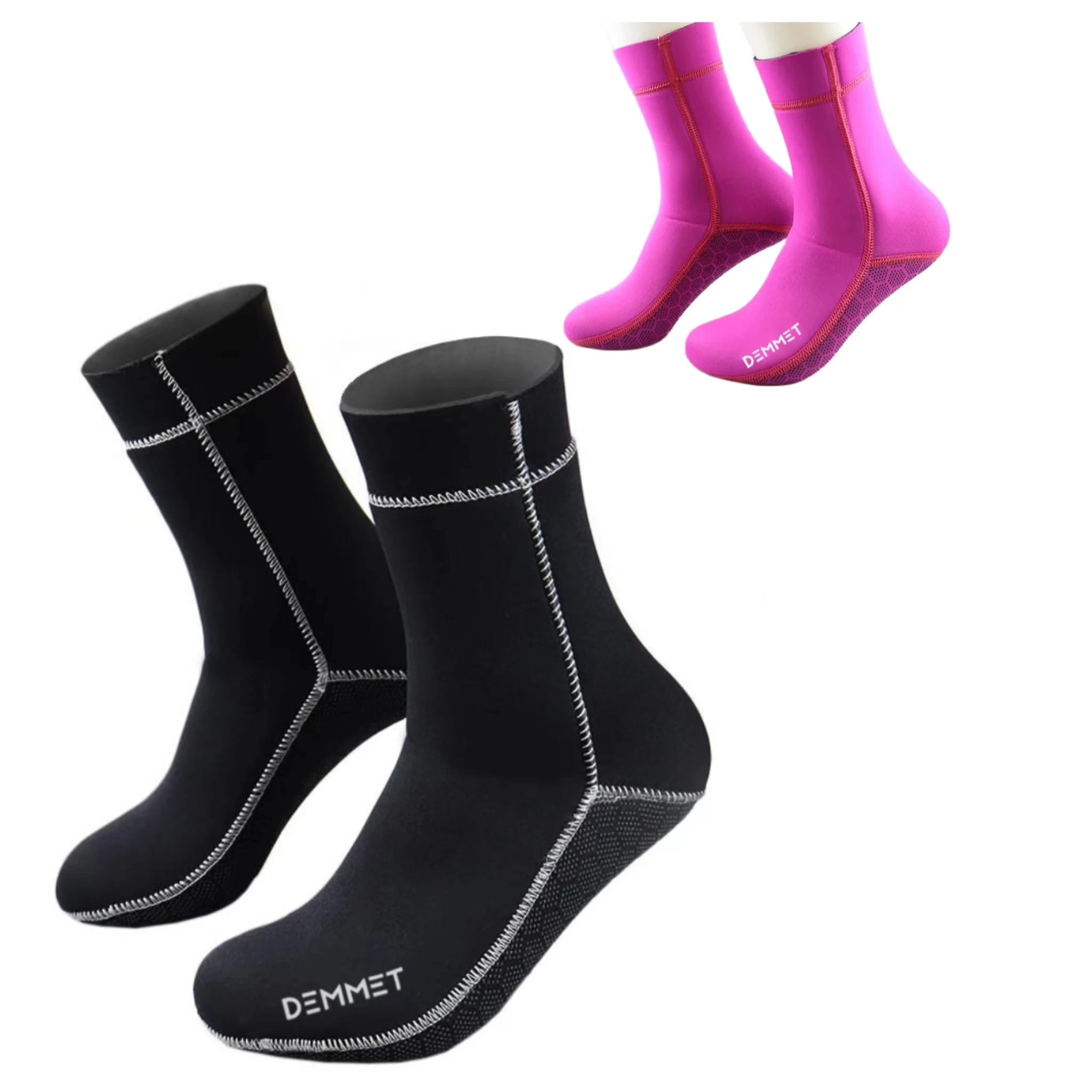 Wholesale spot 3MM thickened diving socks for warmth and non-slip adult swimming, snorkeling, surfing, beach stockings