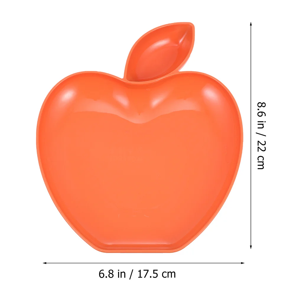 

6pcs Apple-Shaped Dumpling Plate With Dipping Bowl Premium Pp Material For Food Serving Kitchen Gadget Party Wedding Dessert