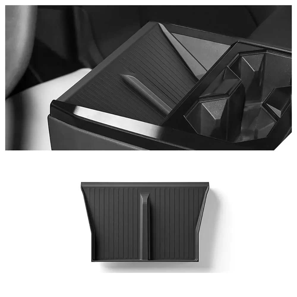 

For Tesla Cybertruck 2024 2025 Car Central Control Silicone Wireless Pad Black/Grey Rubber Auto Accessories