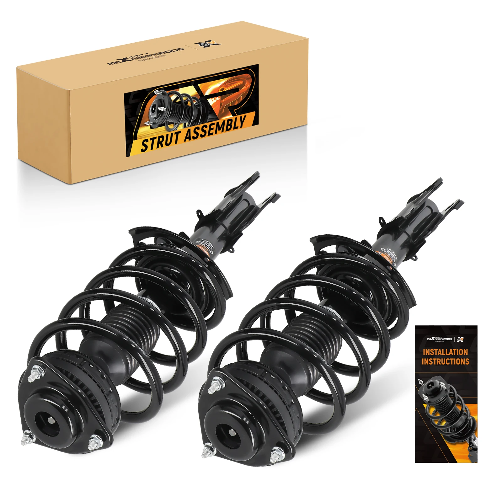 Pair Front Struts w/ Coil Spring For Chrysler Town & Country 2008-2016 3.3L 4.0L