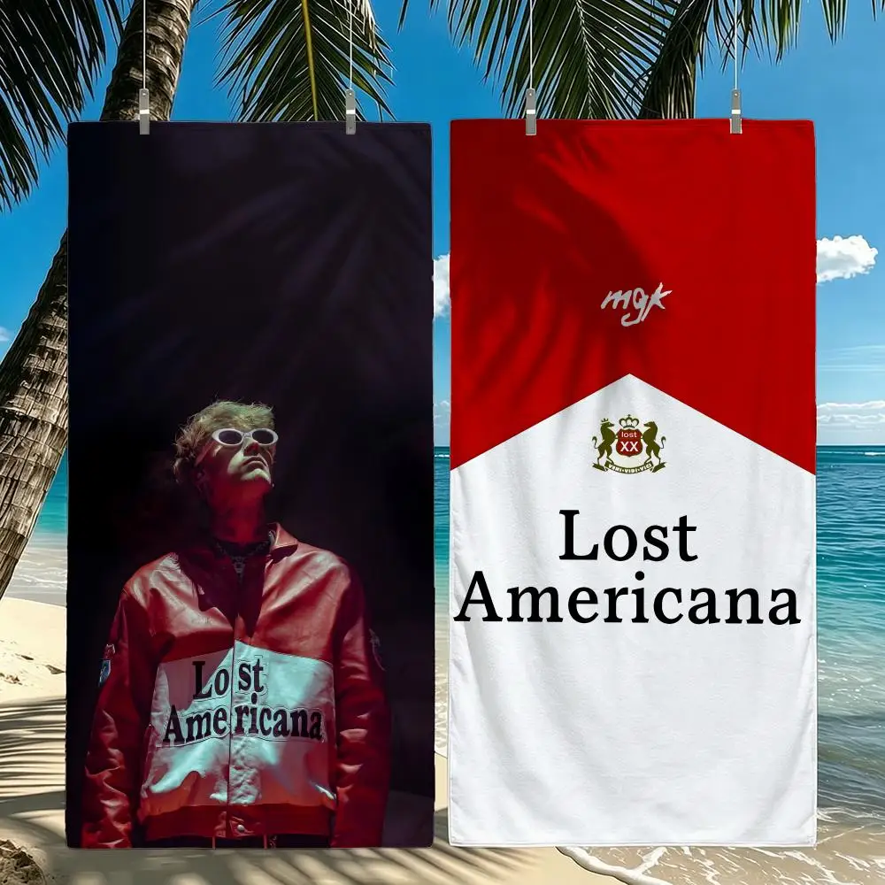 Singer MGK lost americana Towel Towel Quick Drying Beach Towels Are Suitable For Swimming Pools Camping Yoga And The Gym