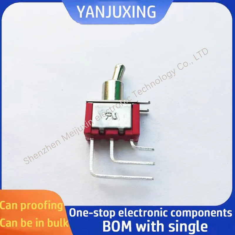 1pcs/lot MTS-103 C4 Bent foot button switch 3 pin 3 gear open hole 6mm horizontal head switch