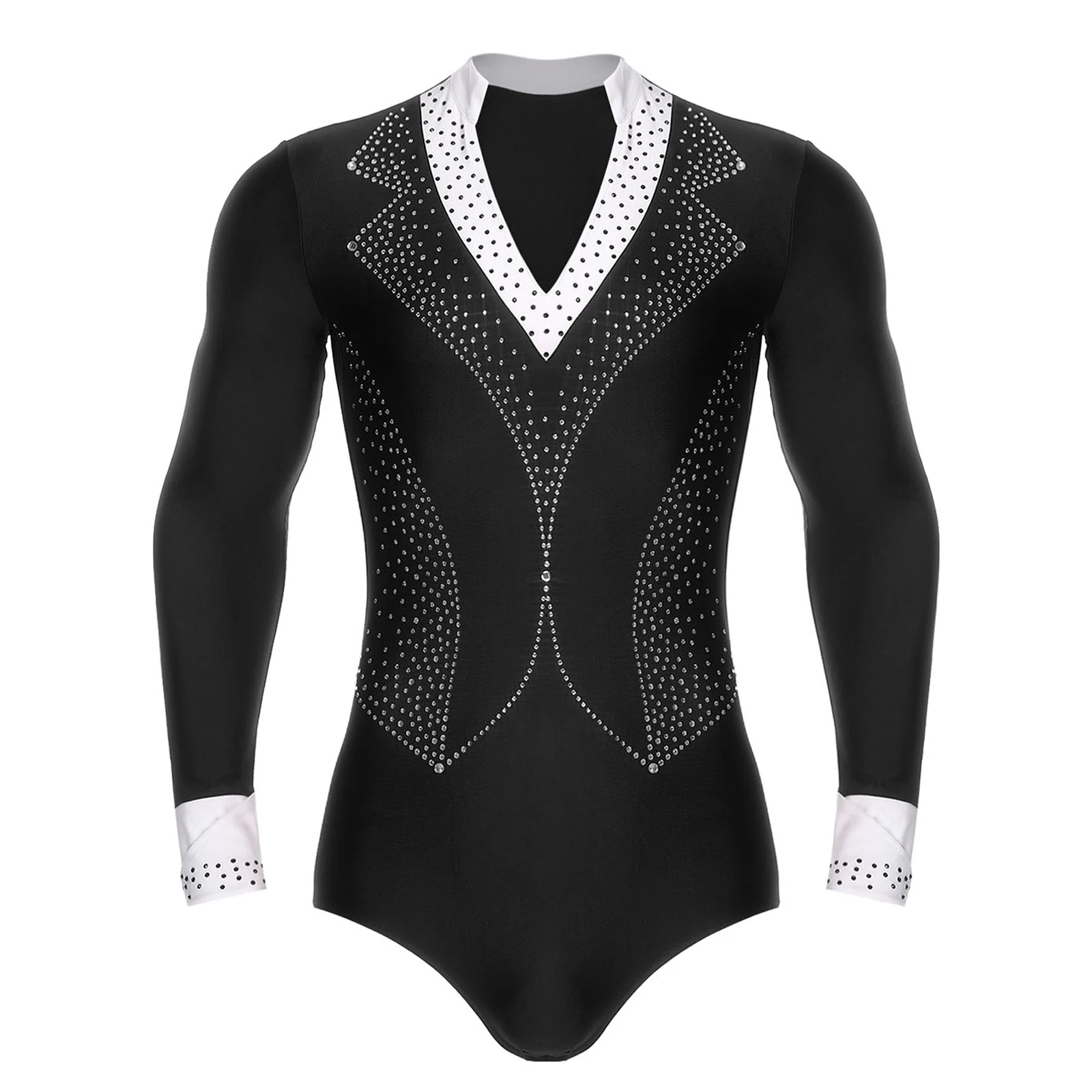 Justaucorps de danse latine moderne pour hommes, body professionnel pour salle de bal, Salsa, Tango, Rumba, Samba, combinaison de Performance, chemises de danse