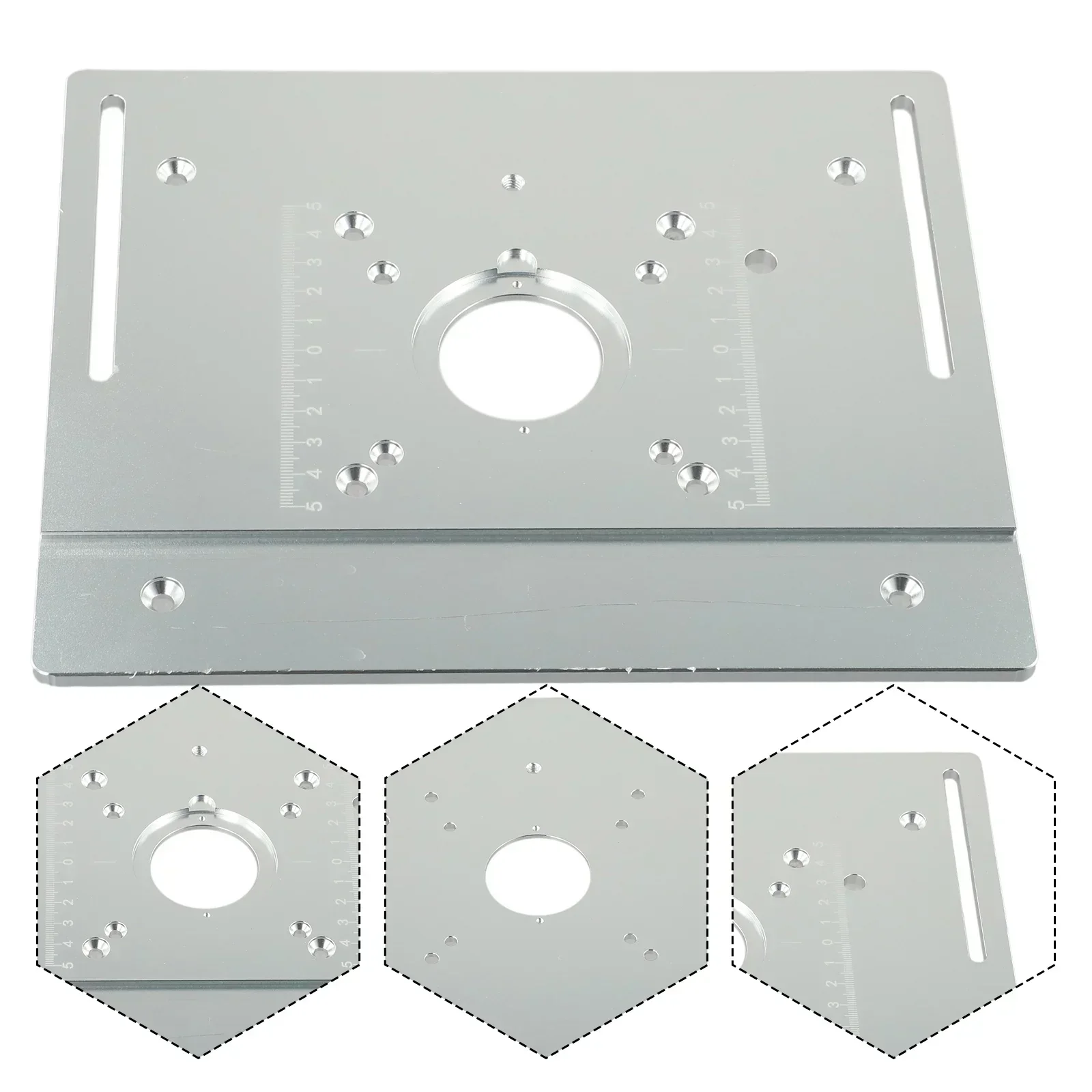 Aluminum Router Table Insert Plate Electric Wood Router Trimming Machine Flip Plate Install Woodworking Benches