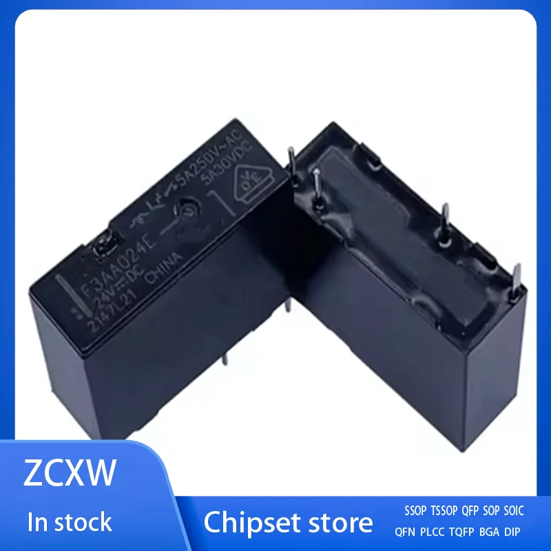 

20 шт./лот F3AA024E 24 В постоянного тока F3AA024E 24 В 4PIN 5A 250 В переменного тока