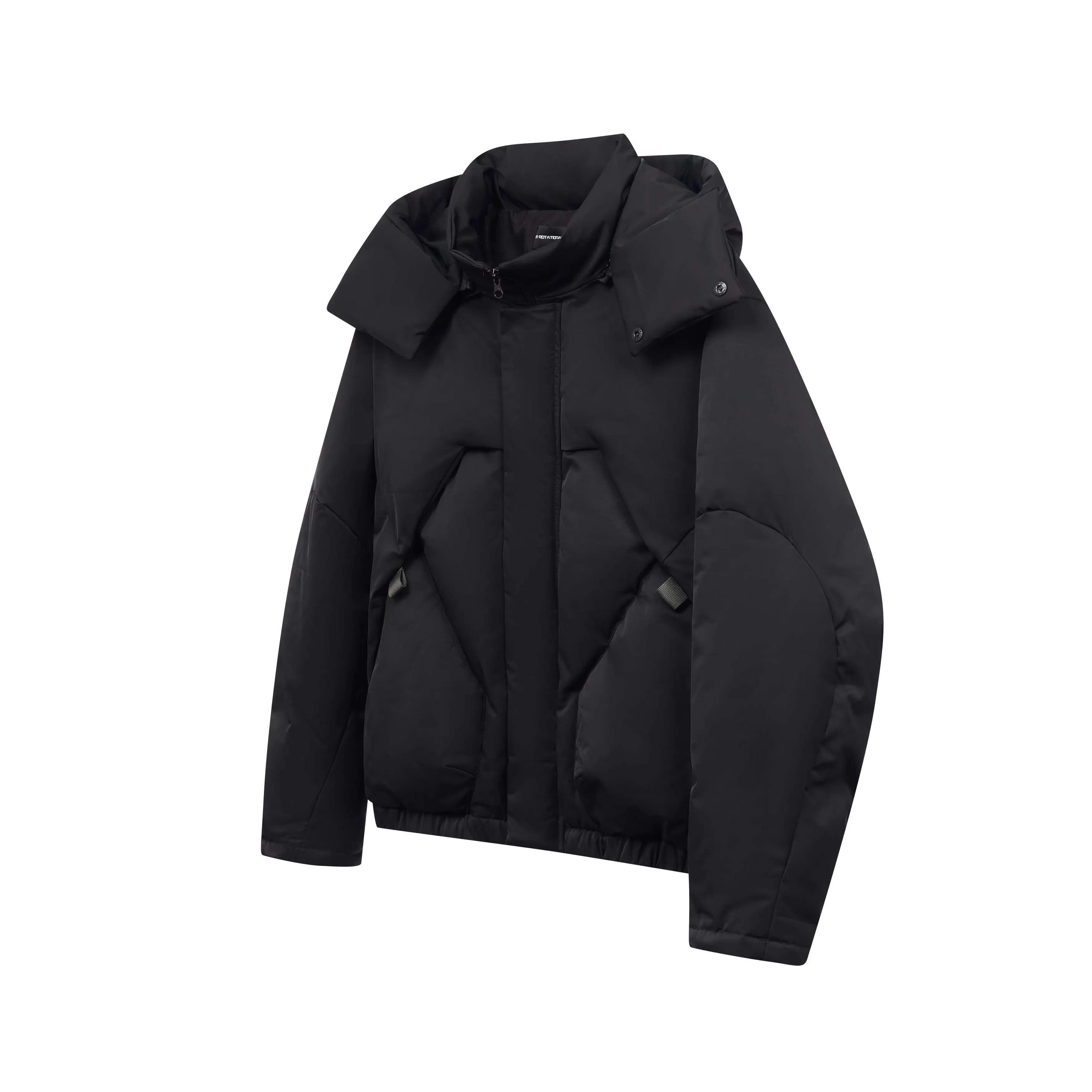 Ins moda americana desconstruída casaco de algodão com capuz masculino outono e inverno design nicho casaco de algodão solto