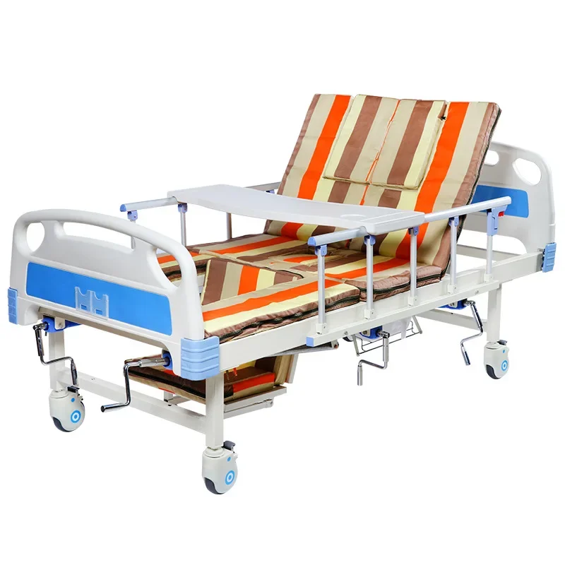 Household Multi-Functional Single Shaker Paralysis Patient Back Lifting Hand-Cranking Auxiliary Bed