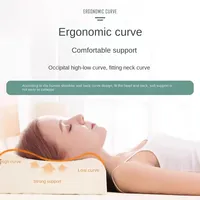 Natural latex pillow, fluffy, soft and comfortable, memory elastic cervical vertebra support pillow core for sleep