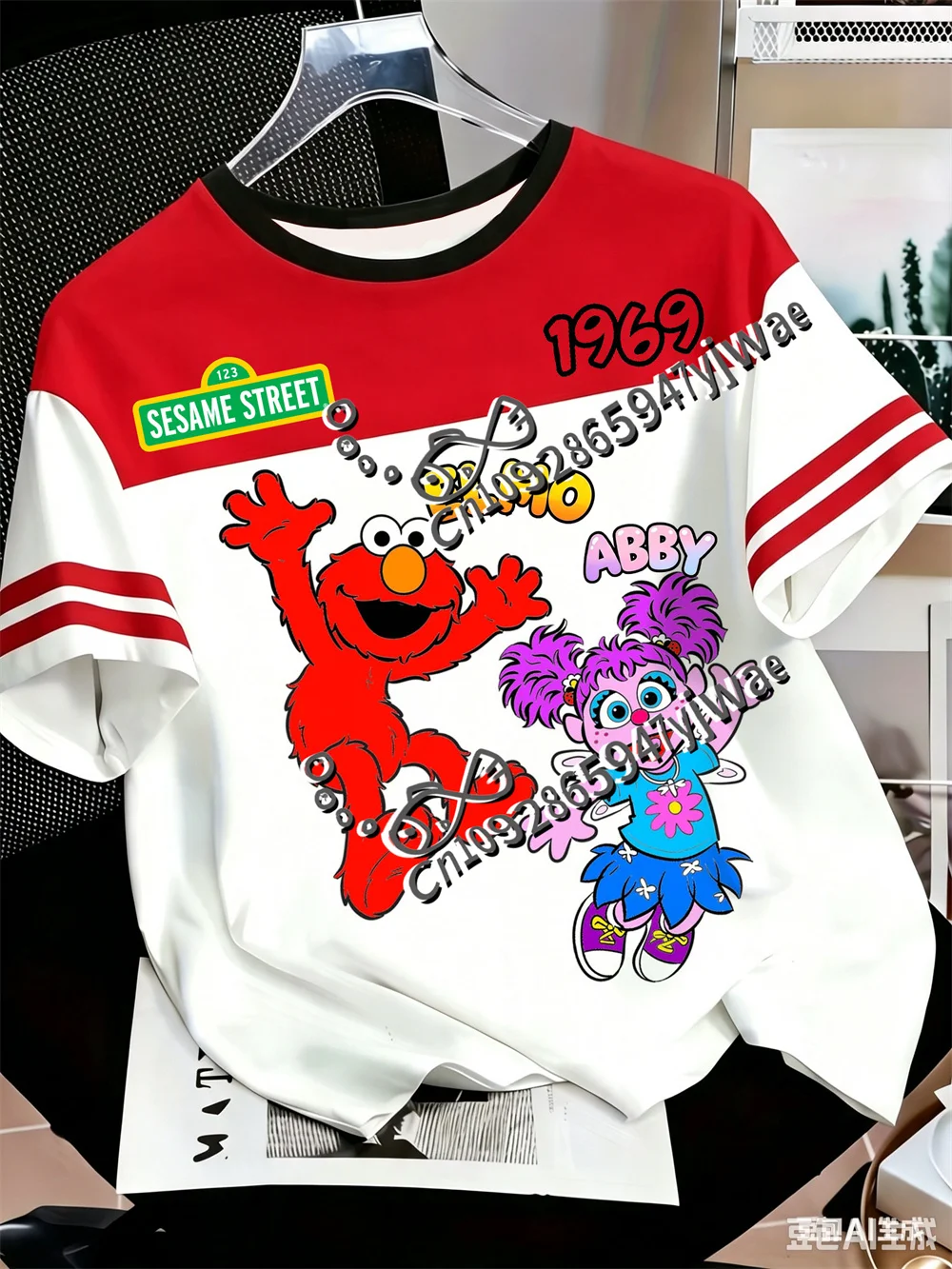 2026 Sesamstraße Cartoon Animiertes Trikot 3D-Grafik Bedruckt Kurzarm Jungen Mädchen Lässige Streetwear Herren Damen T-Shirts – Detail 4