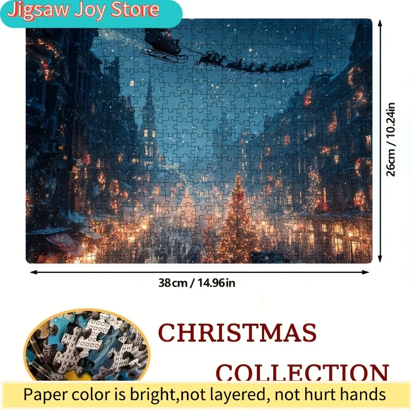 1 Box(500pcs) Puzzles for Adult Christmas Sleigh Legend Applied for Party Games & Activities - Magical Mixed Color Mosaic 15x1