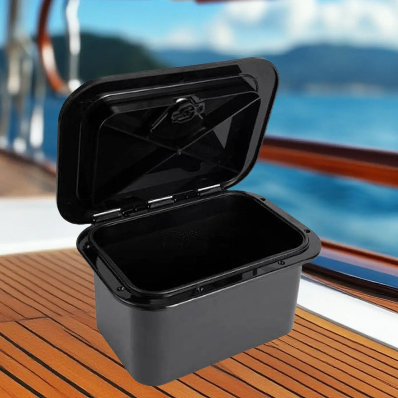 Deck Storage Box Boat Hatch Large Capacity Rotate to Open and Close Multipurpose Portable Organizer Sturdy Tackle Box