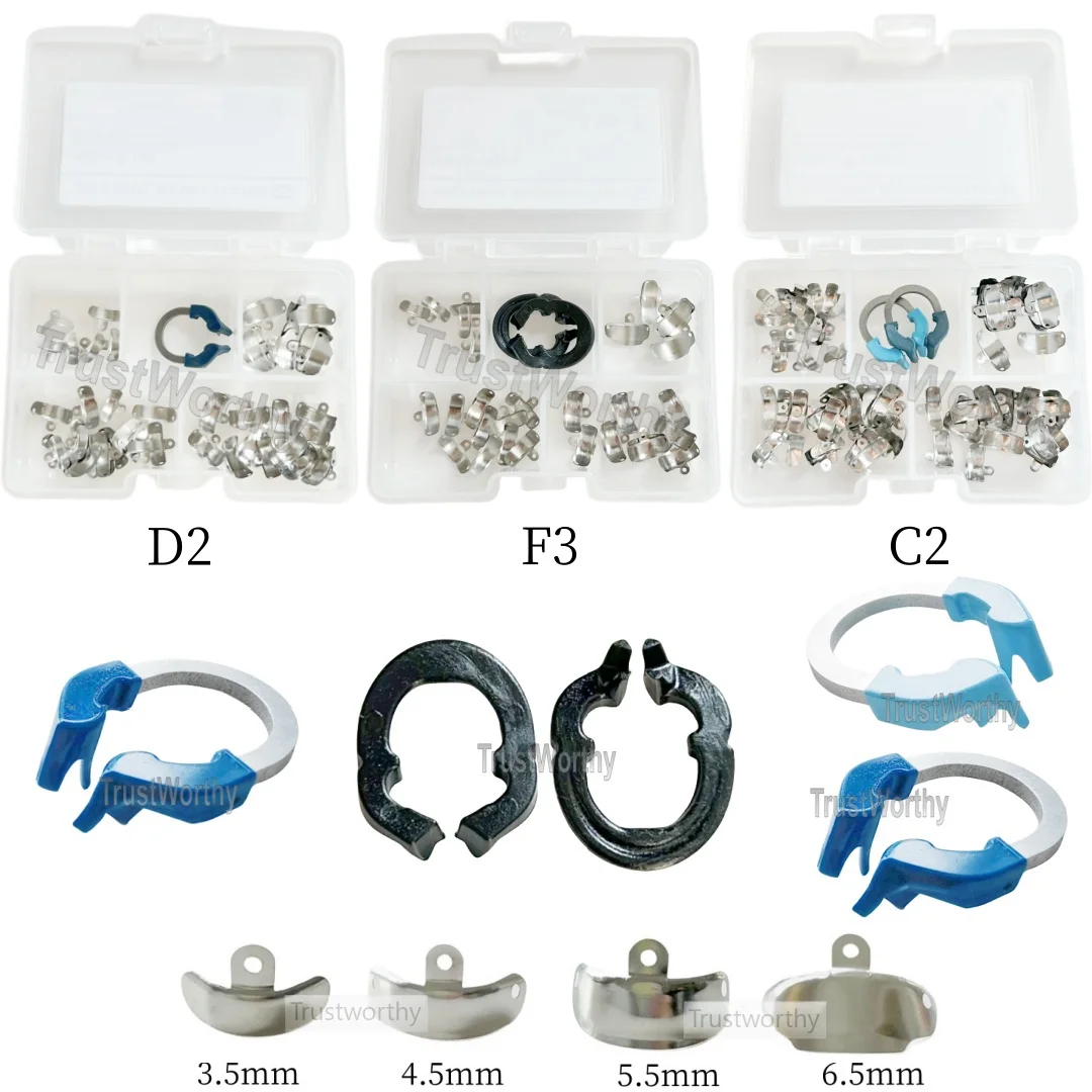 F3/D2/C2 Dental Sectional Contoured Matrix System Matrice Bands Clip Clamp Holder Ring