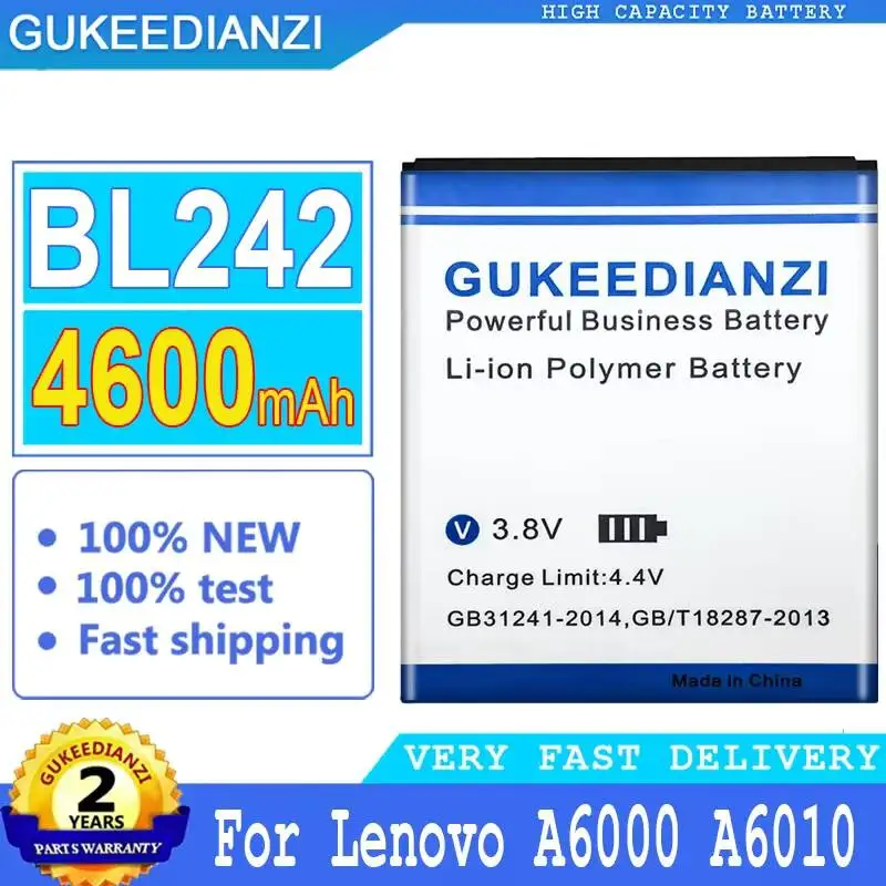 

Mobile Phone Battery BL242 4600Mah For Lenovo Lemeng K3 K30-T K30-W A6000 A6010 Plus K30
