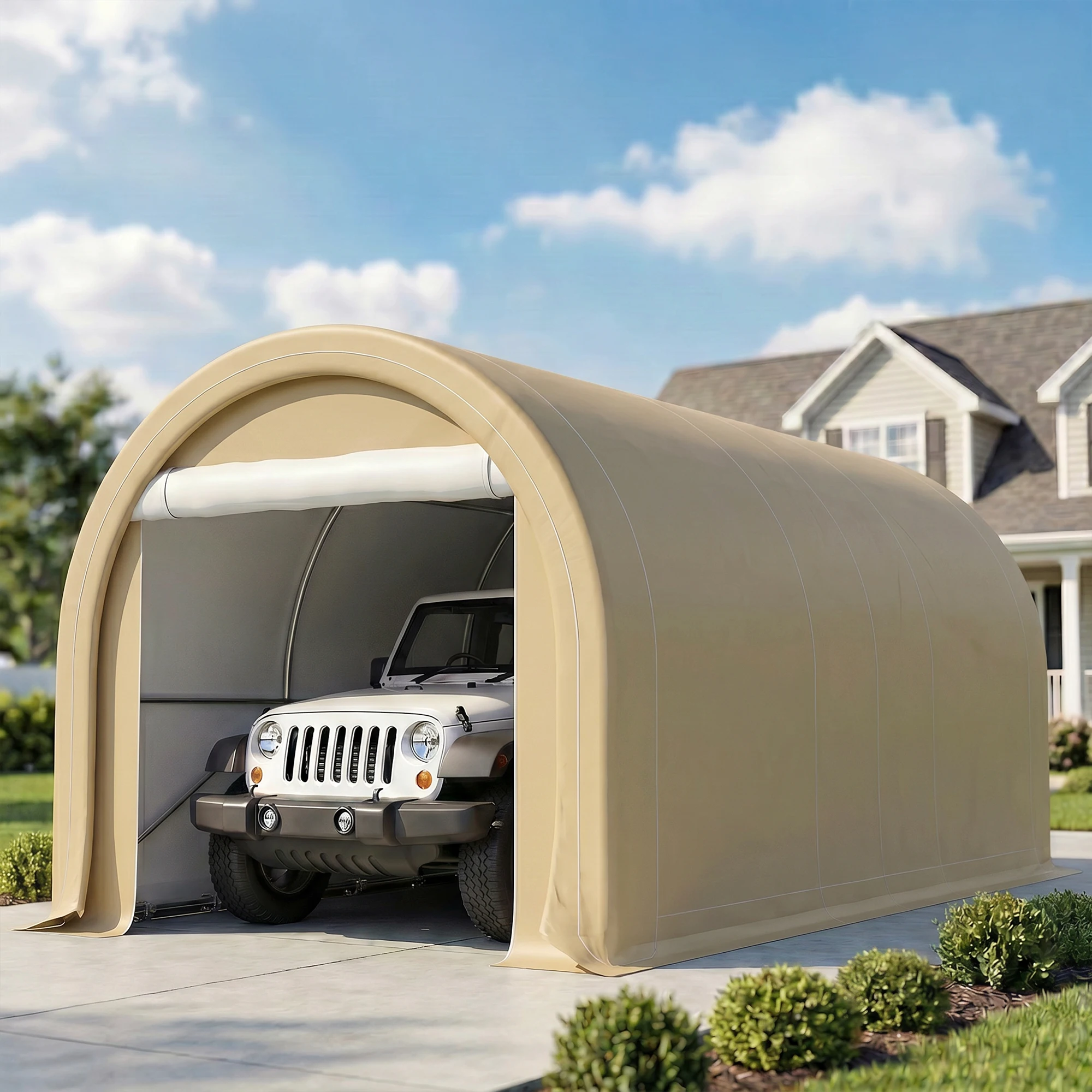 10' x 16' Carport Storage Tent Anti-UV PE Portable Garage