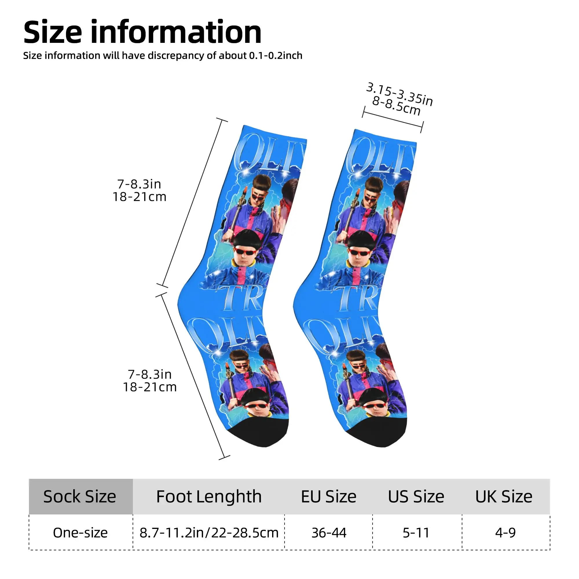 Winter Warm Crazy Design Women Men Oliver Tree Rest In Peace 1993 to 2026 Memorial Socks  Breathable Basketball Socks