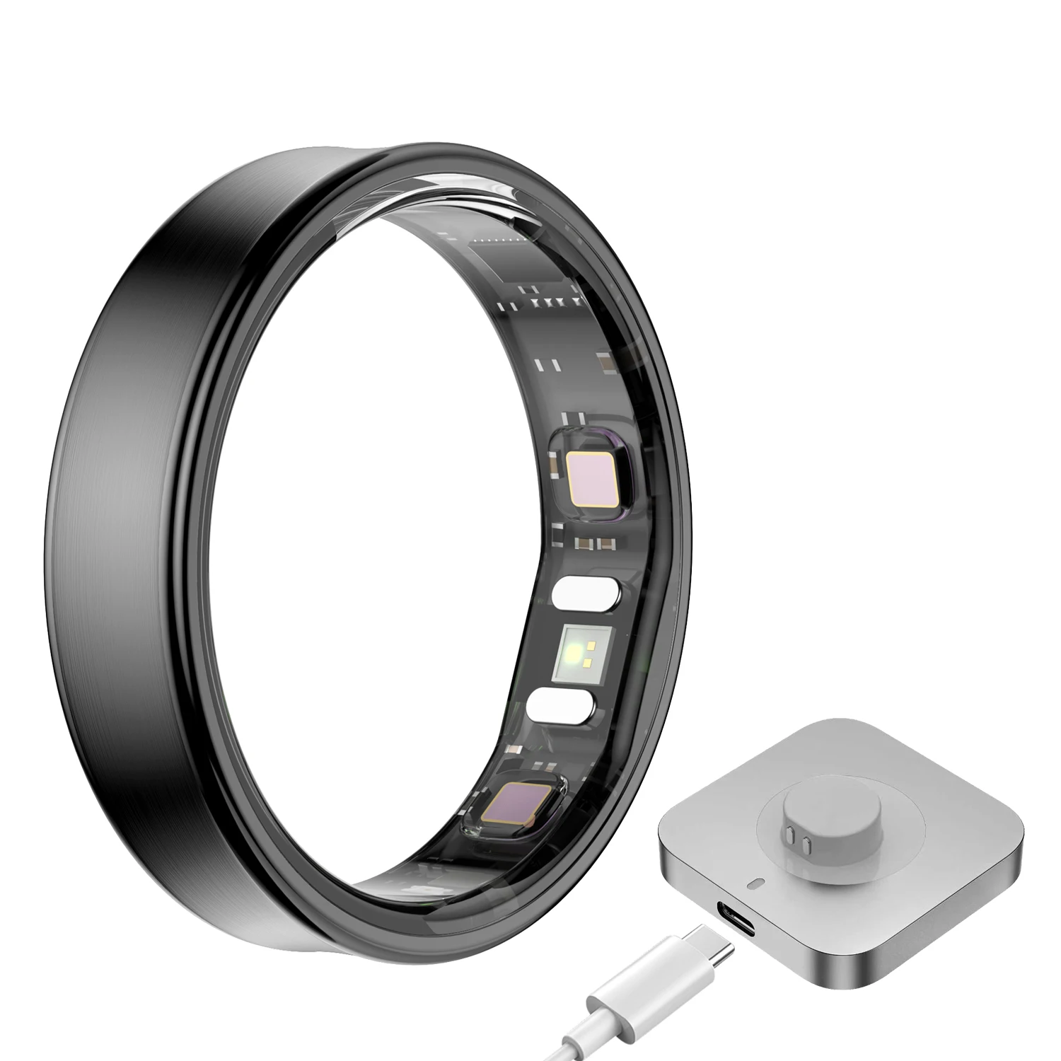 R22 Smart Ring Ultra-thin AI Health Heart Rate Sleep Monitoring 5ATM Waterproof Sport Fitness Tracker Smart Ring for Men Women