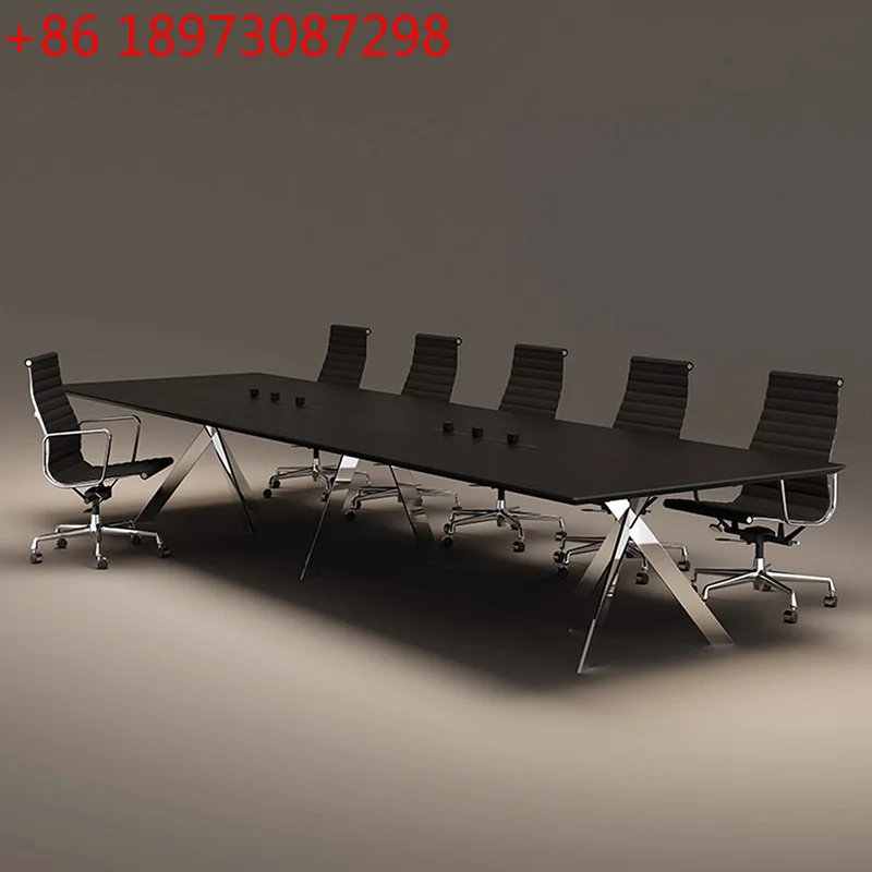 Darth Vader vergadertafel lange tafel moderne eenvoudige vergaderkantoor vergader onderhandelingstafel en stoelcombinatie