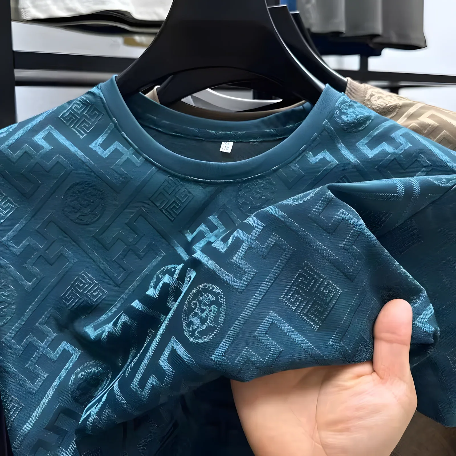 Brand Ice Silk Breathable Short Sleeve Men's O-neck Fashion Designer 2026 Summer Cool and Comfortable T-shirt Men's Wear