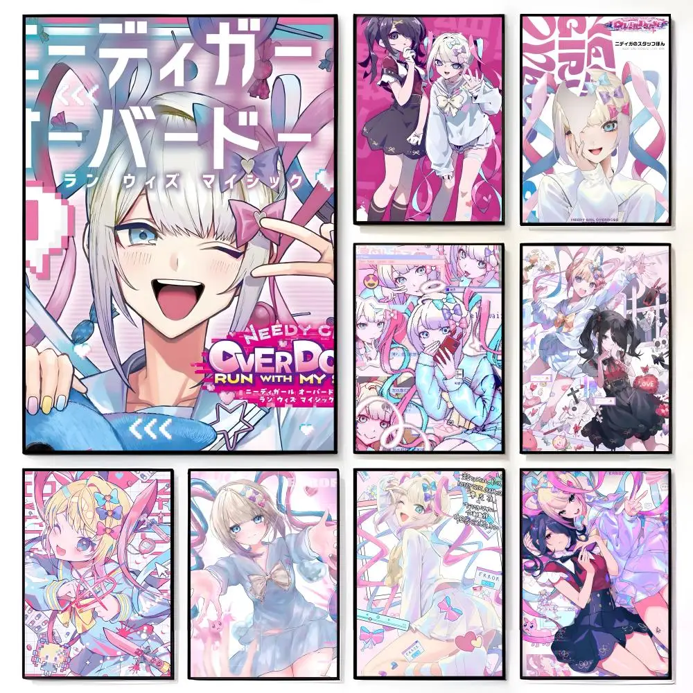 poster-de-videogame-japones-divertido-n-needy-streamer-overload-mural-de-filme-americano-decoracao-de-parede-para-quarto-infantil