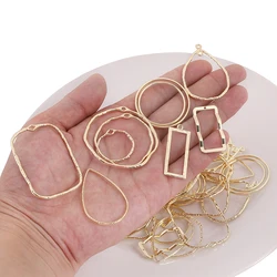 Zinc Alloy Hollow Frame Open Back Bezel Pendants Geometric Charms For DIY UV Resin Jewelry Making Earrings Necklace Supllies