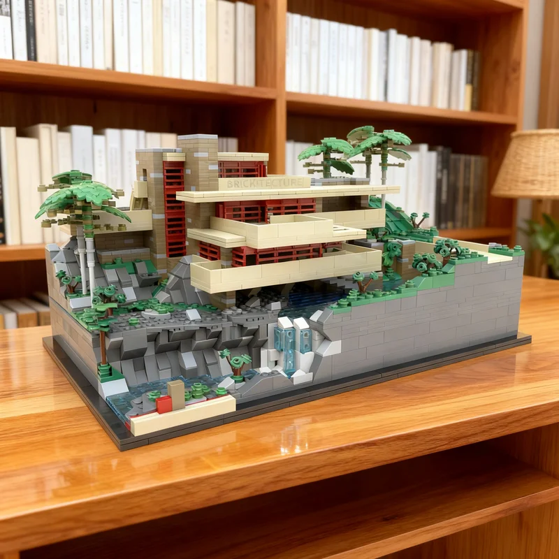 2671pcs MOC Fallingwater Upscale 1 130 Architecture Model Building Blocks Creative Display Gift Collectible Decor Kids Premium
