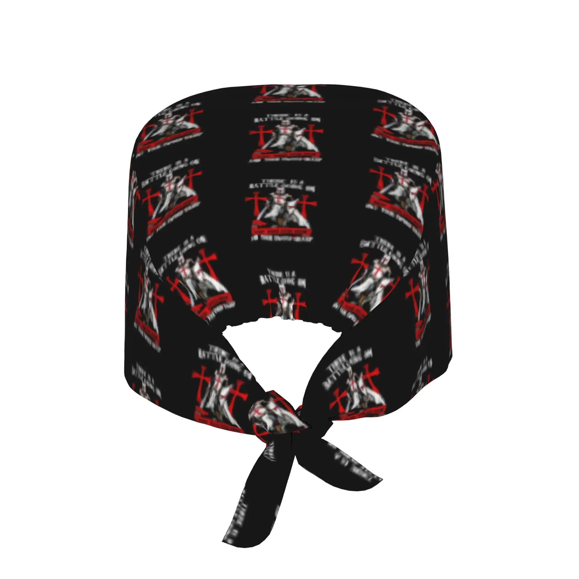 Templar Shield Cross Medieval Warrior Sword Working Hat Knights Templar Deus Vult Surgical Hat Scrub Nursing Doctor Surgeon Cap
