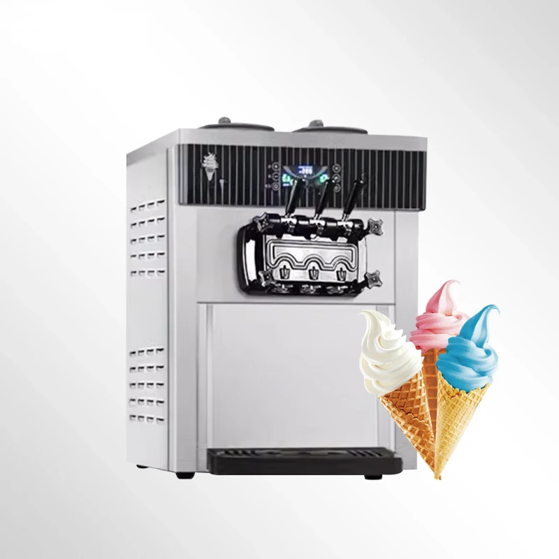 

High Production Three Flavor Ice Cream Maker Commerical Intelligent Automatic Easy To Operate Soft Serve Ice Cream Maker Machine