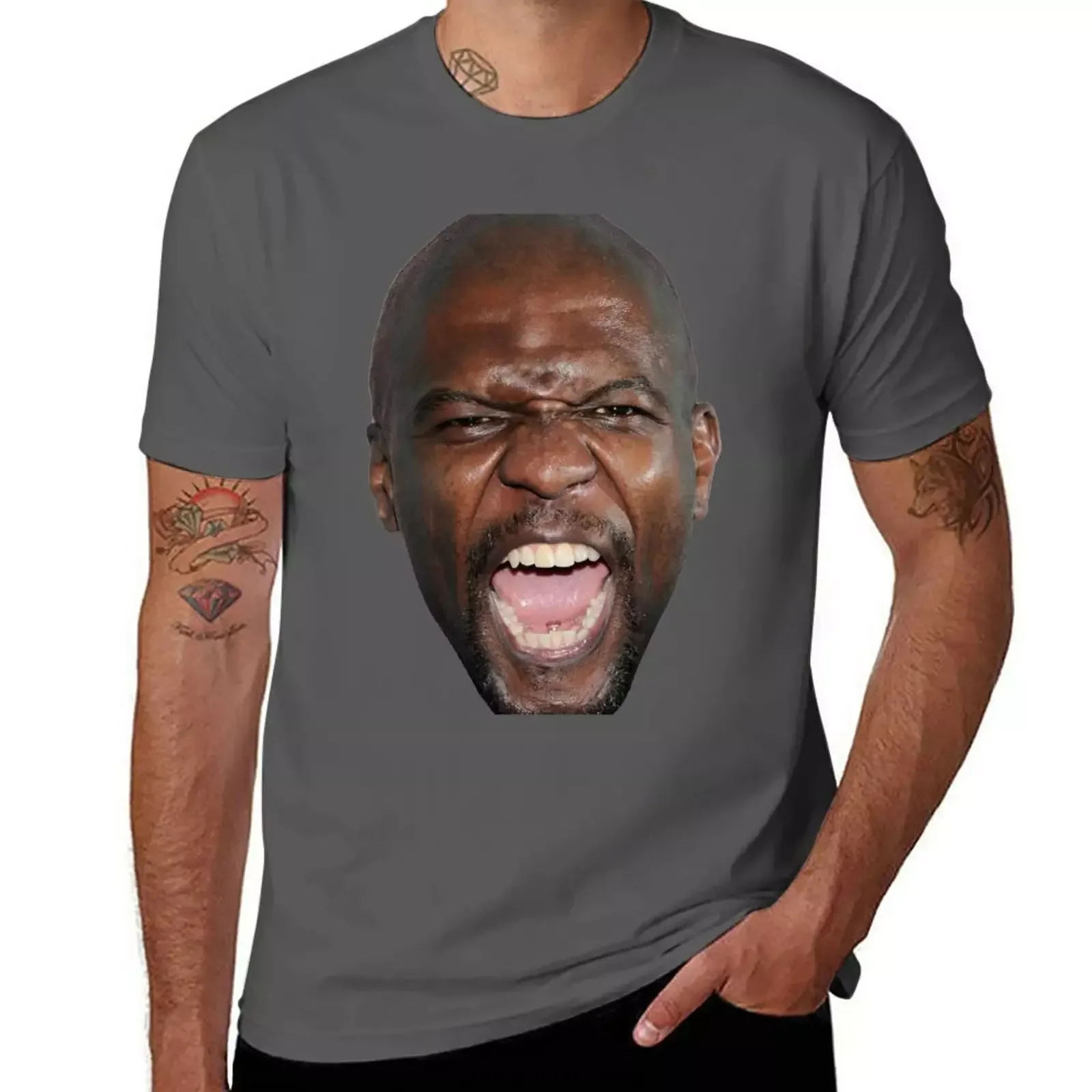 Terry Crews T-Shirt plain boys animal print Men's clothing