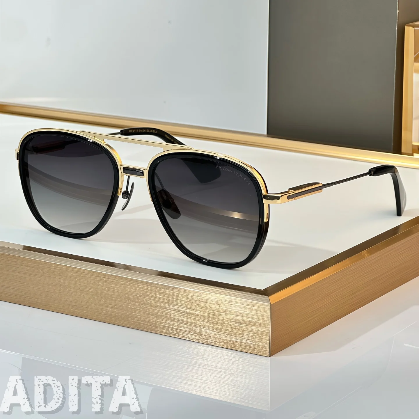 

ADITA RIKTON TYPE402 Top High Quality Sunglasses for Men Classic Women Luxury Brand Designer Fashion sun glasses UV400 With box