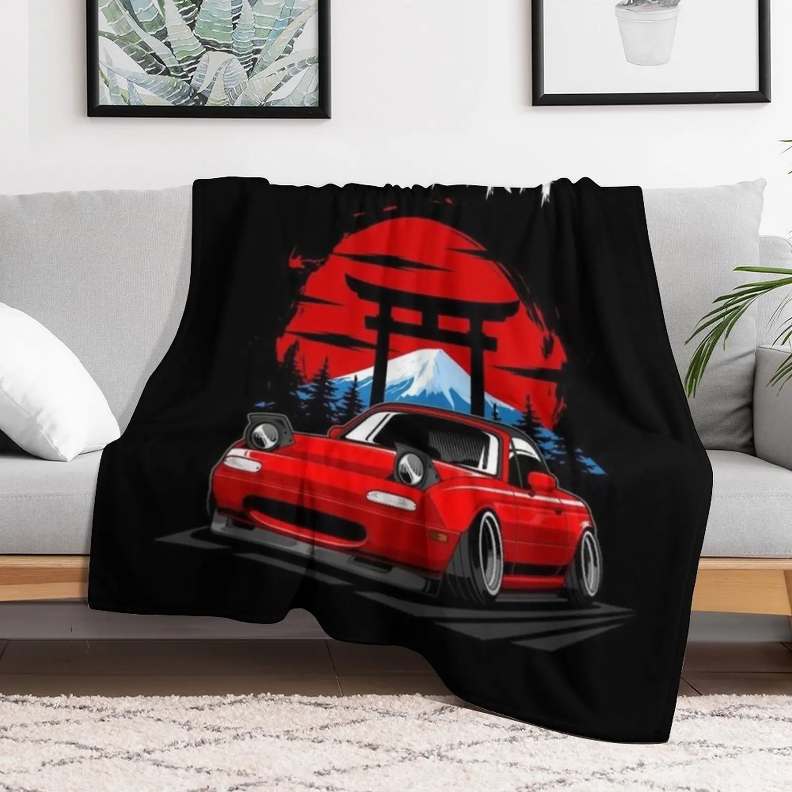 MX5 miata Throw Blanket Travel Soft Beds Extra Large Throw for winter Blankets