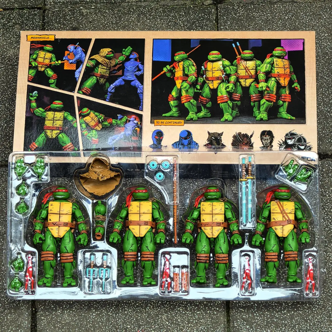 

NECA Figure EASTMAN and LAIRD'S New Ninja Turtles Back to New York Leo Raphael Don Mikey Action Figure Model Toys Room Ornament