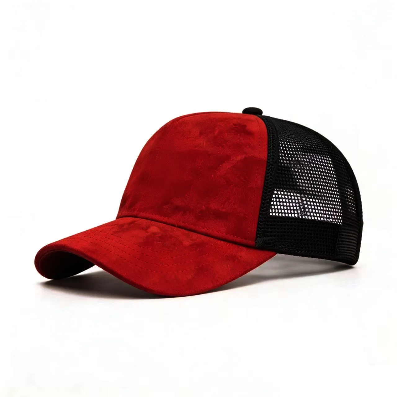 Neue Sommer Mesh Baseballkappe Damen Herren Einfarbige Wildleder-Kappe Patch Snapback Hut Lässige Atmungsaktive Unisex Street Hip Hop Trucker Caps – Detail 4